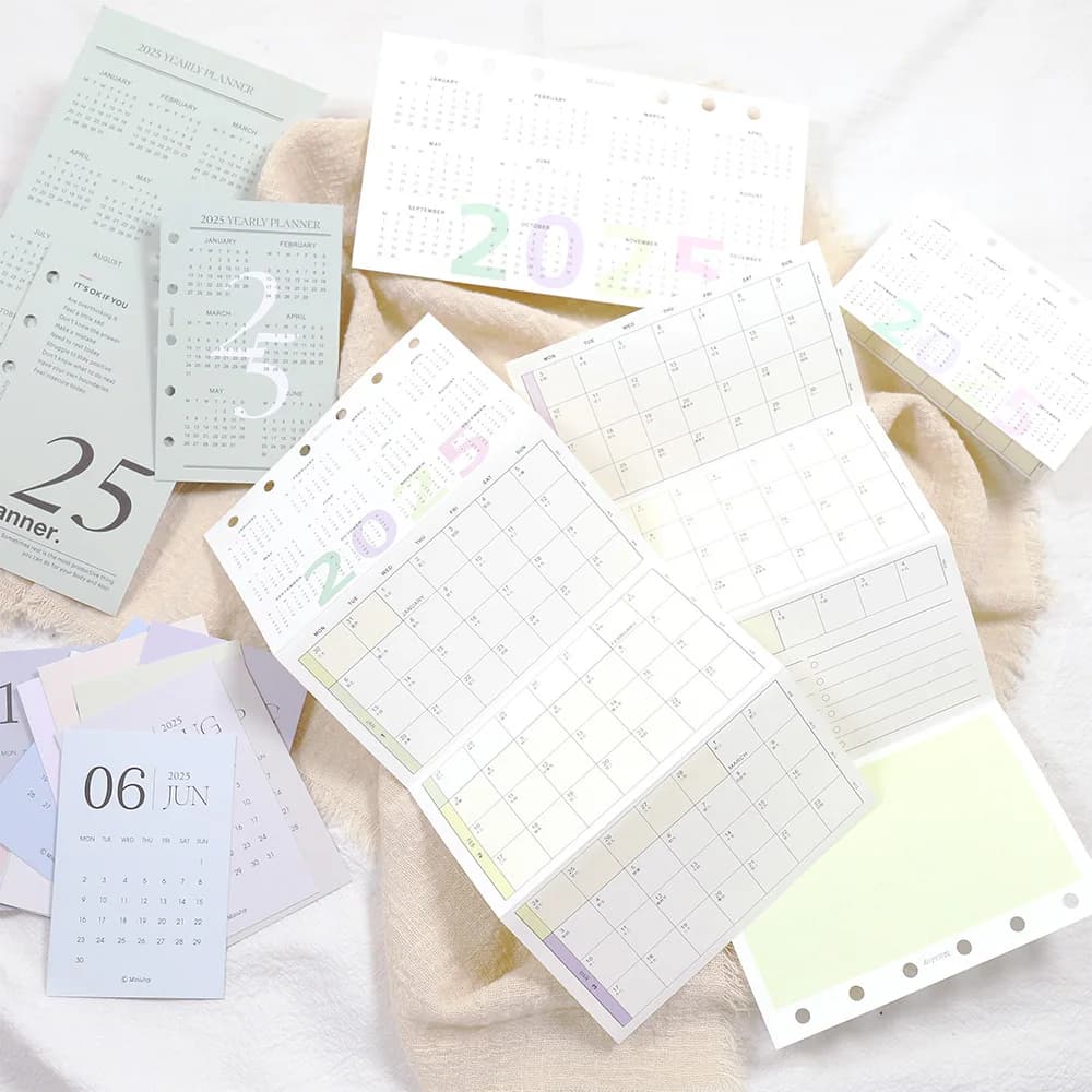 Fromthenon 2026 Calendario 6 fori Sciolto Foglie Diario Planner Viaggiatore Notebook Calendario Accessori Forniture di cancelleria per ufficio