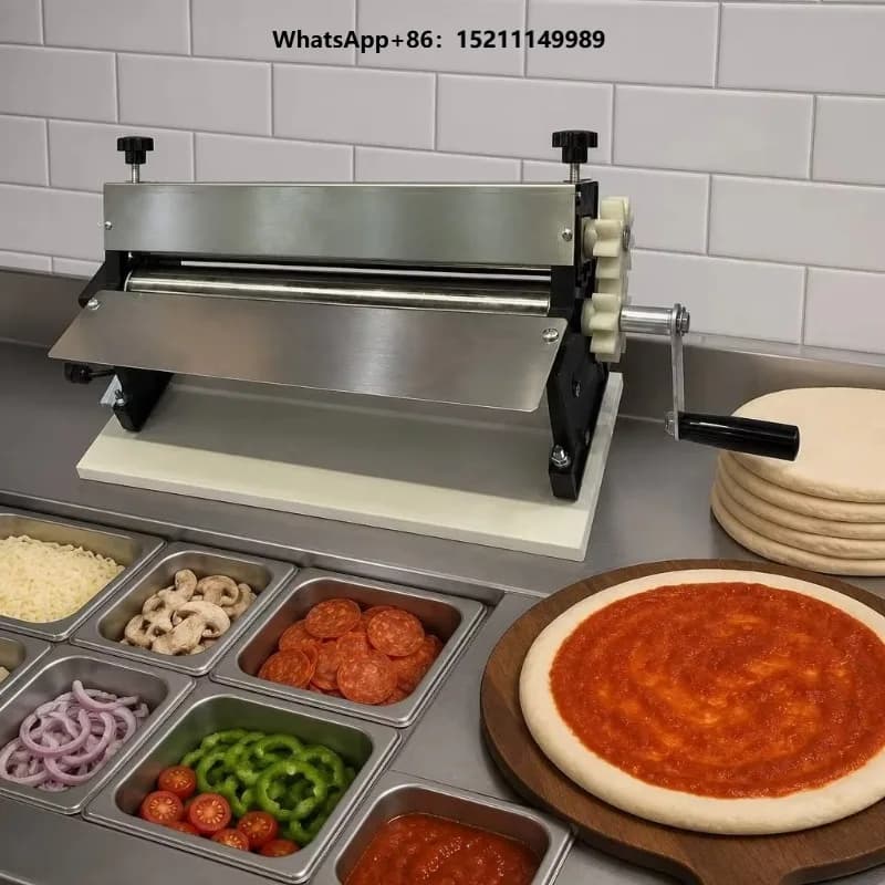 Hand Operated 40cm Pasta Maker Machine Stainless Steel Manual Noodle Roller Cutter
