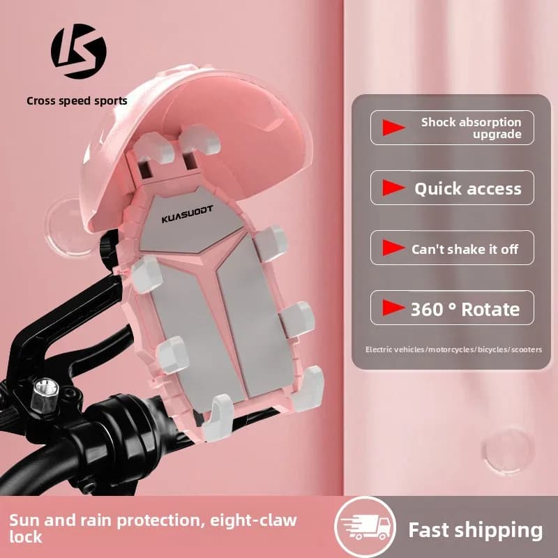 Mobile phone support for small helmet, swivel, waterproof, sunshade, mobile phone support for bicycle, shockproof