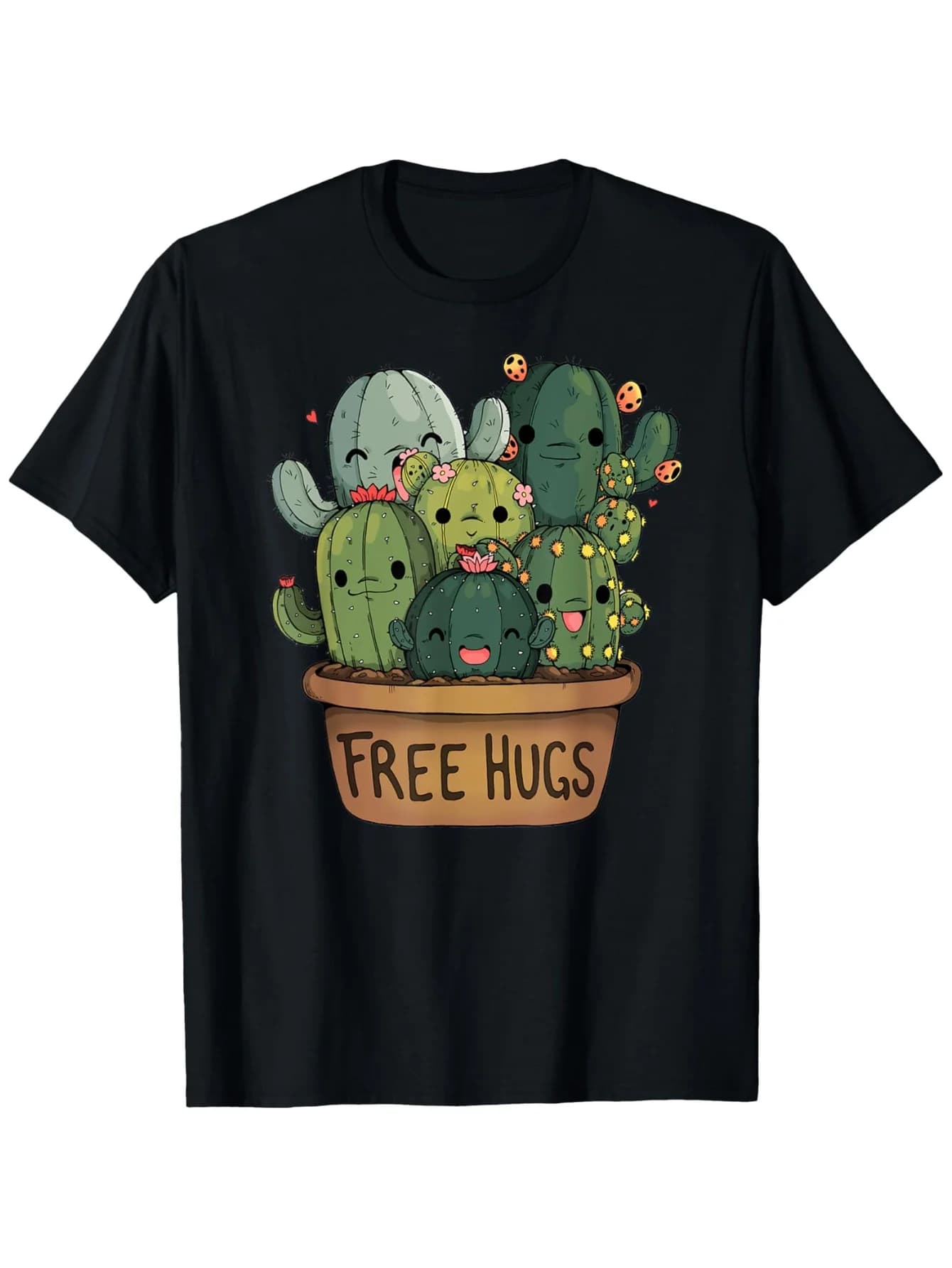 T-shirt con cactus "Don't Touch Me" - T-shirt estiva comoda e casual a maniche corte