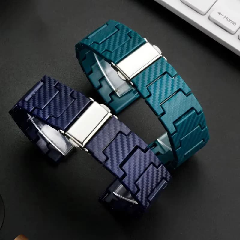 Cinturino in fibra di carbonio per Samsung Galaxy watch 6/4/3/5/pro/classic/Active 2/Gear S3 braccialetto a maglie Huawei gt 3-pro-2 cinturino 20mm/22mm