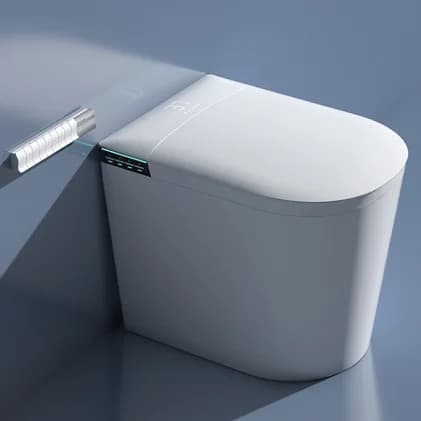 Articoli sanitari montati a pavimento per WC intelligente di piccole dimensioni Risparmia spazio Trappola P automatica in ceramica Telecomando Trappola S-Acqua