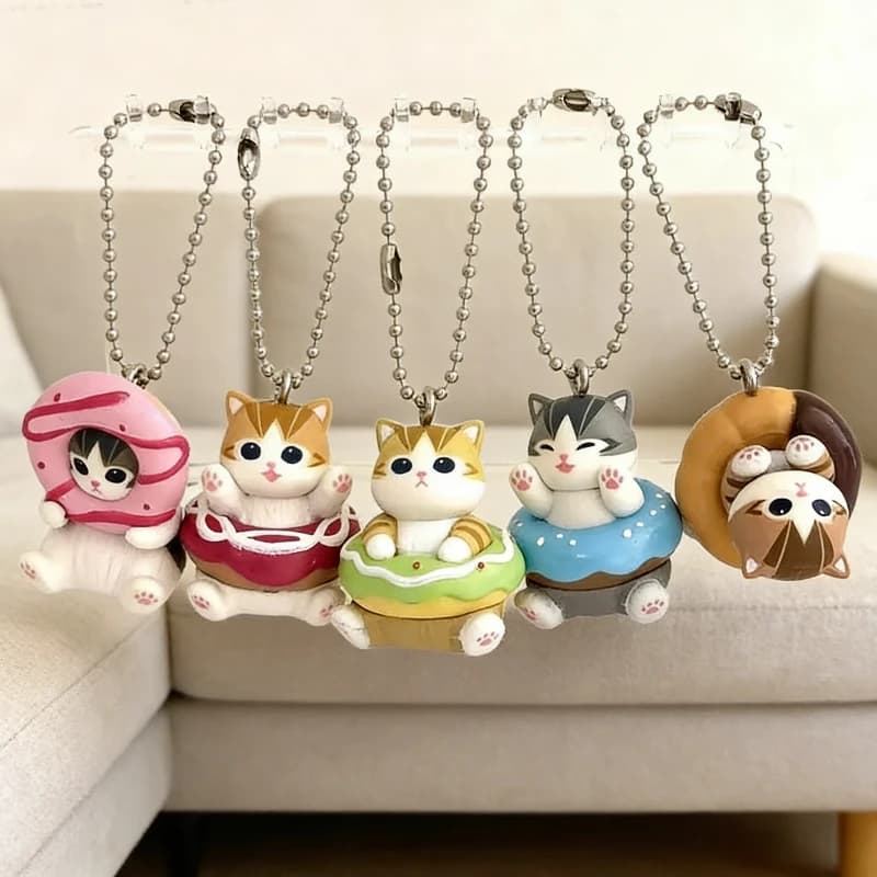 Disponibile Set di Action Figure Mofusand, Animali Carini in PVC, Blind Box, Stile Ciambella, Ciondolo per Borsa, Portachiavi, Decorazione, Giocattoli, Regali di Compleanno
