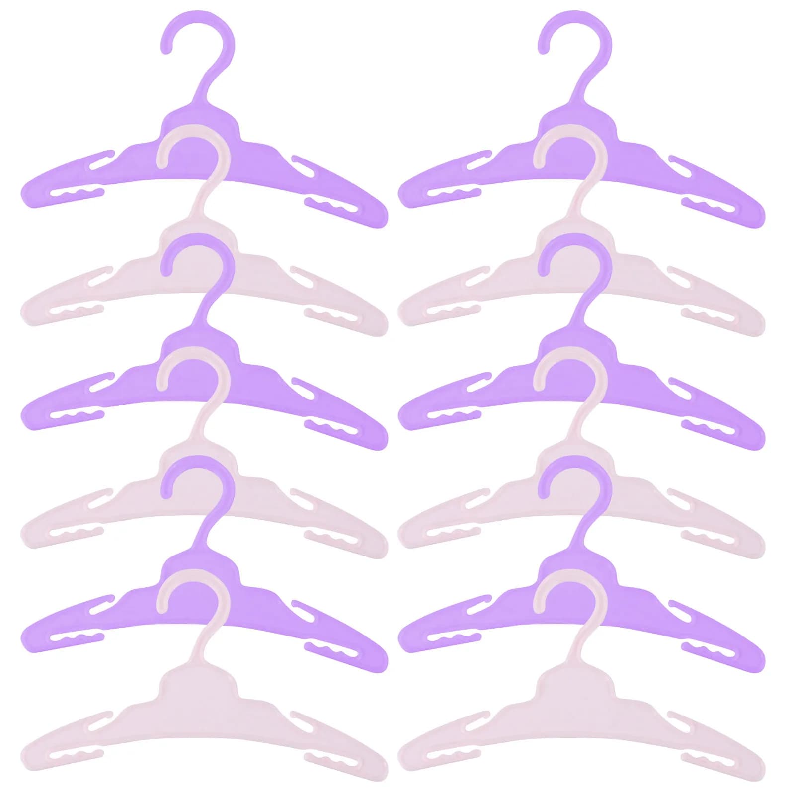 16Pcs Plastic Clothes Rack for Miniature Hangers Organizer Lightweight Portable Clothes Holder Plastic Hangers