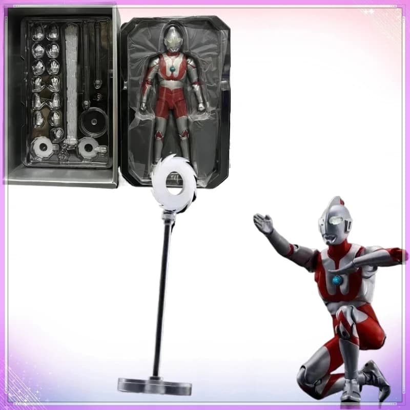 SH Figuarts SHF True Bone Carving Metodo Ultraman 55th Anniversary Anime Figure Modello Action Toys Regali Consegna Staffa Regalo