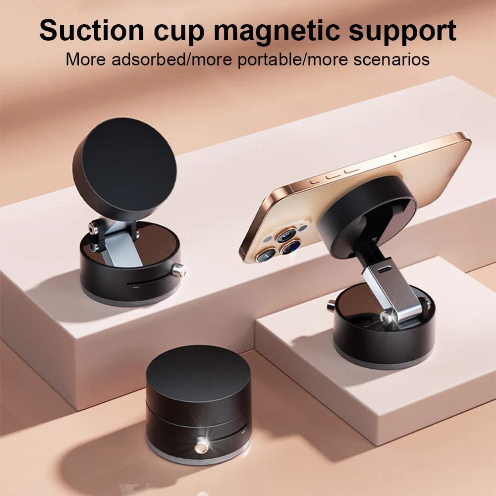 Supporto per telefono magnetico per vuoto per auto Staffa di adsorbimento montata Supporto per telefono pieghevole multifunzione pigro per supporto a ventosa per auto