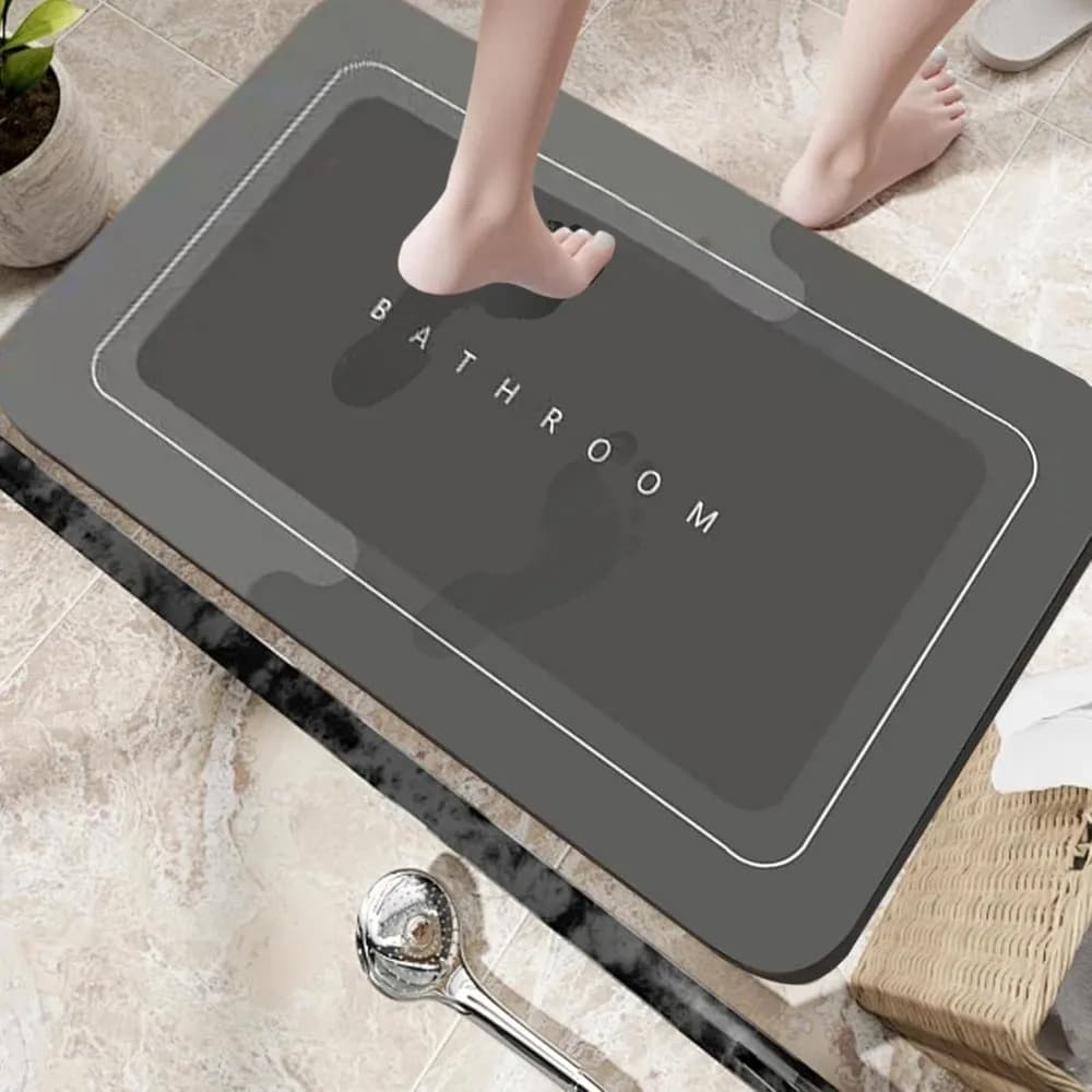 Tappetini da bagno Tappetino magico modernizzato Tappetino da bagno in gomma antiscivolo Asciugatura rapida Tappetino da bagno assorbente Tappeti da doccia per vasca da bagno Lavandino