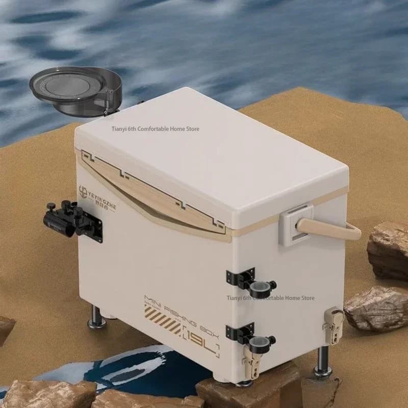 ​ ​ Sedia da Pesca Nordica Mini con Scatola Porta Attrezzi, Ultra Leggera, Portatile, Pieghevole, per Spiaggia e Campeggio, Organizzatore per Attrezzatura FYFC ​