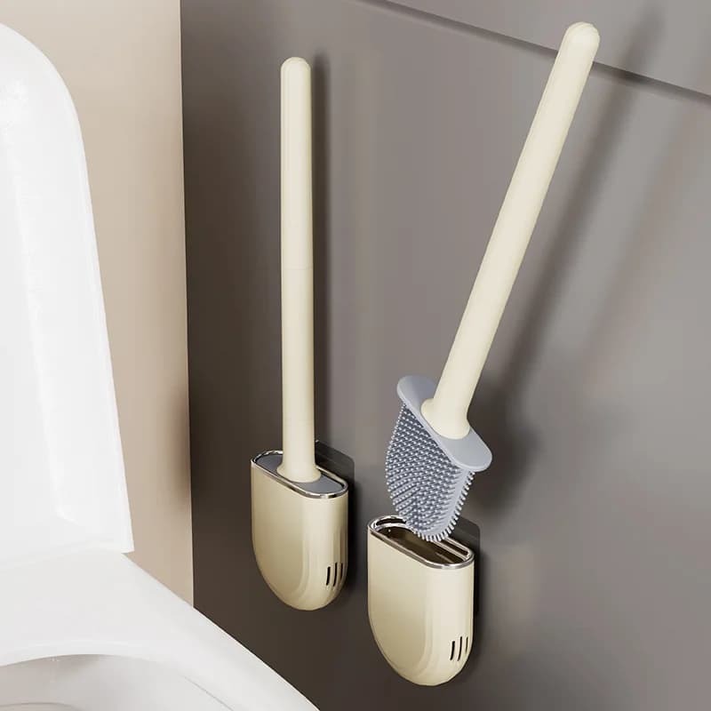 Ins Wind scopino per wc in Silicone scopino per wc con Set di supporti scopino per wc sospeso scopino per wc flessibile e morbido