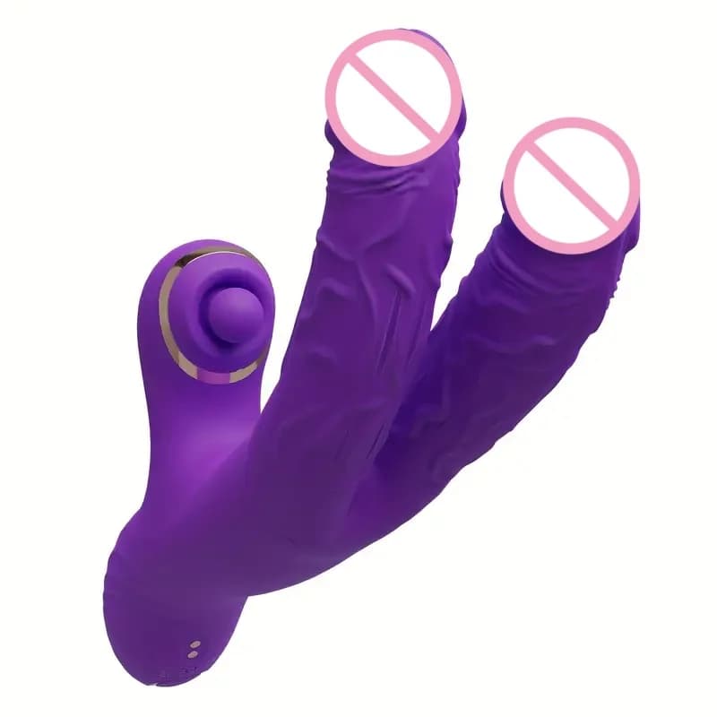 Vibratore AV 3 in 1 per coppia femminile, doppia vibrazione forte per il punto G, massaggiatore vaginale AV per il punto G, sex toy per la masturbazione femminile.