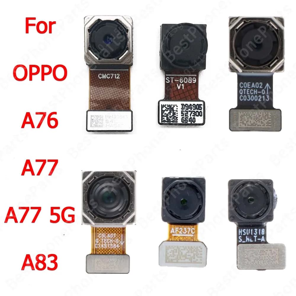 Anteriore vista posteriore grande telecamera posteriore posteriore per OPPO A76 A77 5G A83 modulo fotocamera Selfie Flex pezzi di ricambio di ricambio