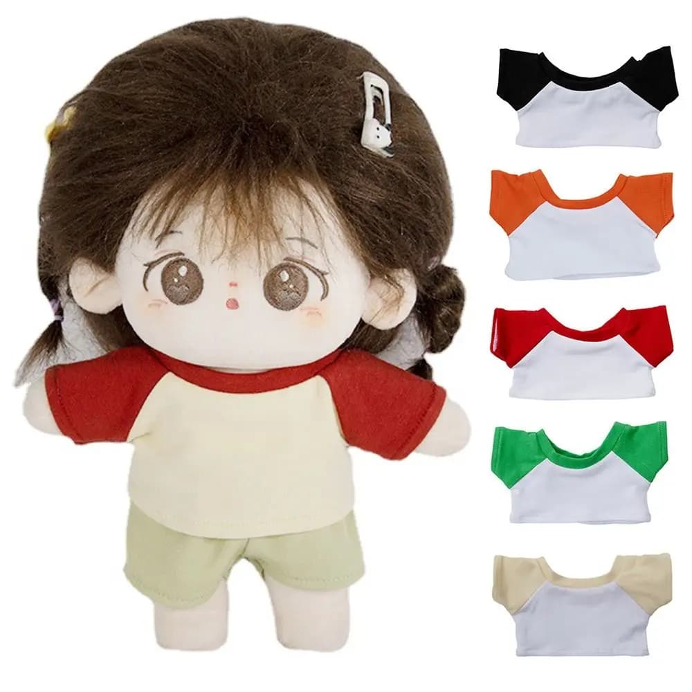 High Quality Cotton Dolls Accessories Catoon Tops Mini Clothes T-shirt 10cm Clothes