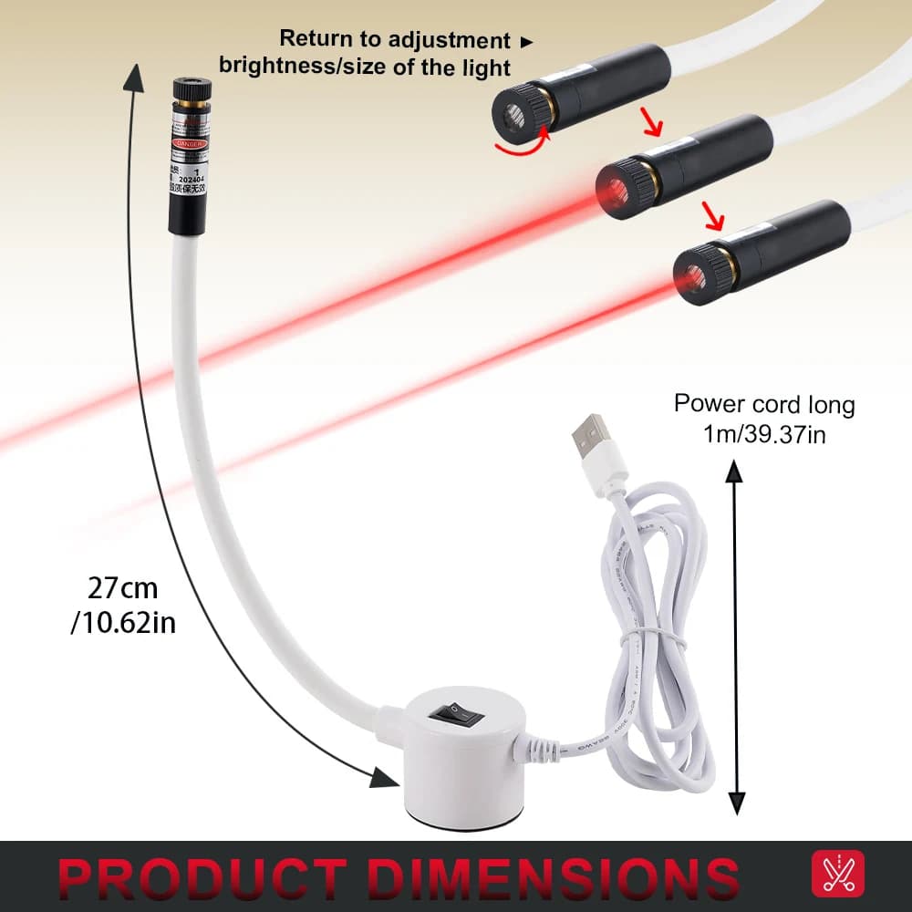 Luce di posizionamento USB Laser a infrarossi a doppio scopo singola/linea incrociata luce da lavoro fabbrica di indumenti letto da taglio tagliere