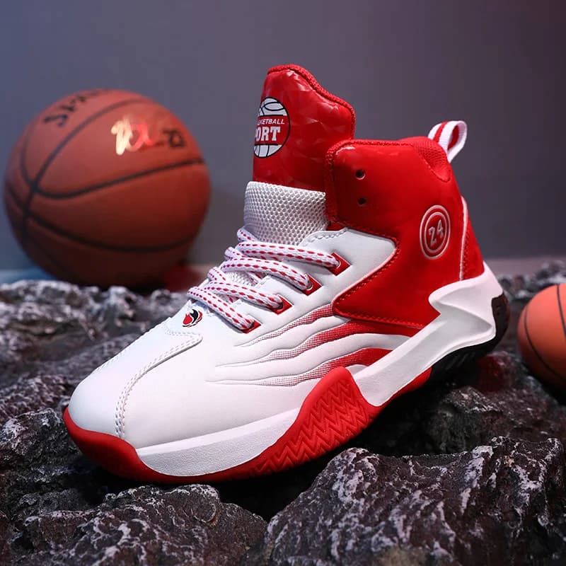 Kids basketball shoes for boys, girls, children, teenagers, breathable, anti-slip, with laces, for indoors and outdoors, tennis shoes