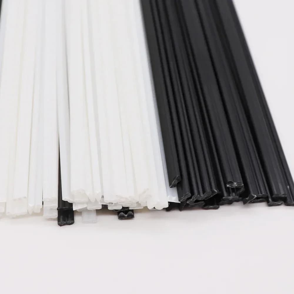 Nero/bianco lunghezza 25cm ABS/PP/PE/PPR aste di saldatura in plastica per strumenti di riparazione paraurti auto mitragliatrice saldatrice ad aria calda