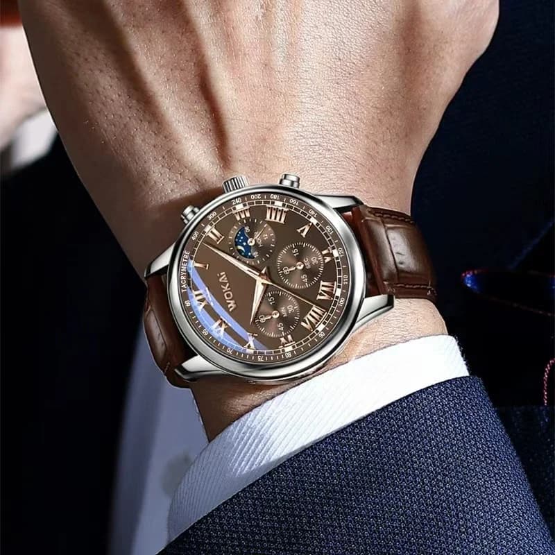 Fashionable men's watch, new feeling watch, classic, retro, men's and women's watch, with quartz belt, work, sports, leisure