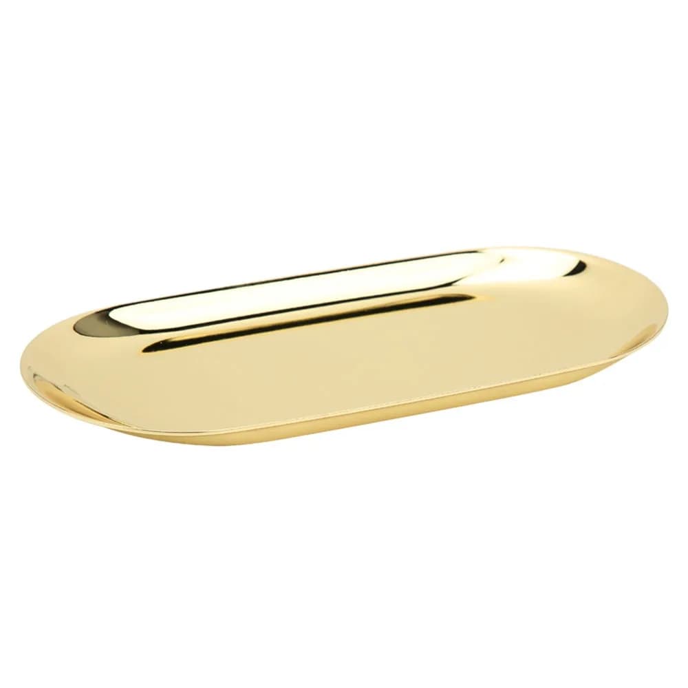 Stainless steel oval tray 430 23 cm, decorative tray for the house
