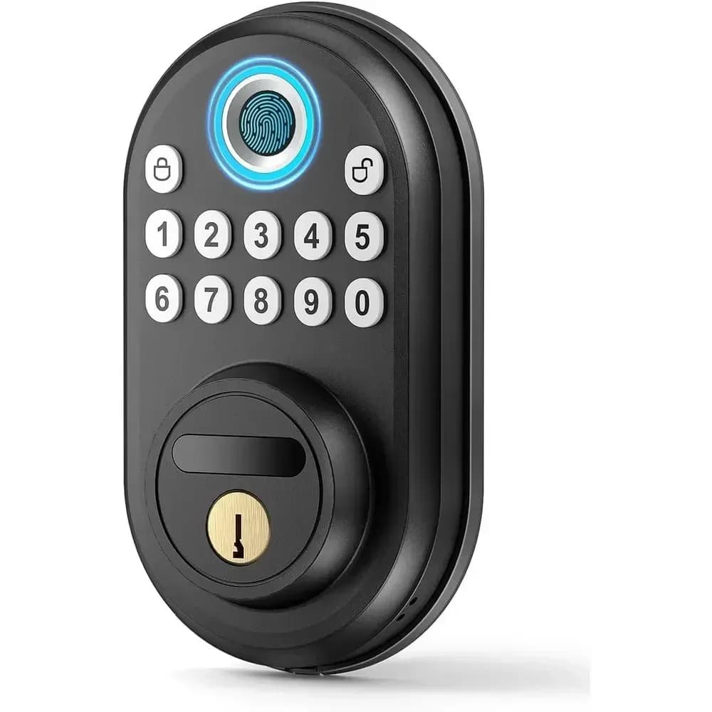 Fingerprint Door Lock with Keypad - Keyless Entry Smart Deadbolt Lock for Front Door with 2 Keys, Auto Locking, Easy Installatio