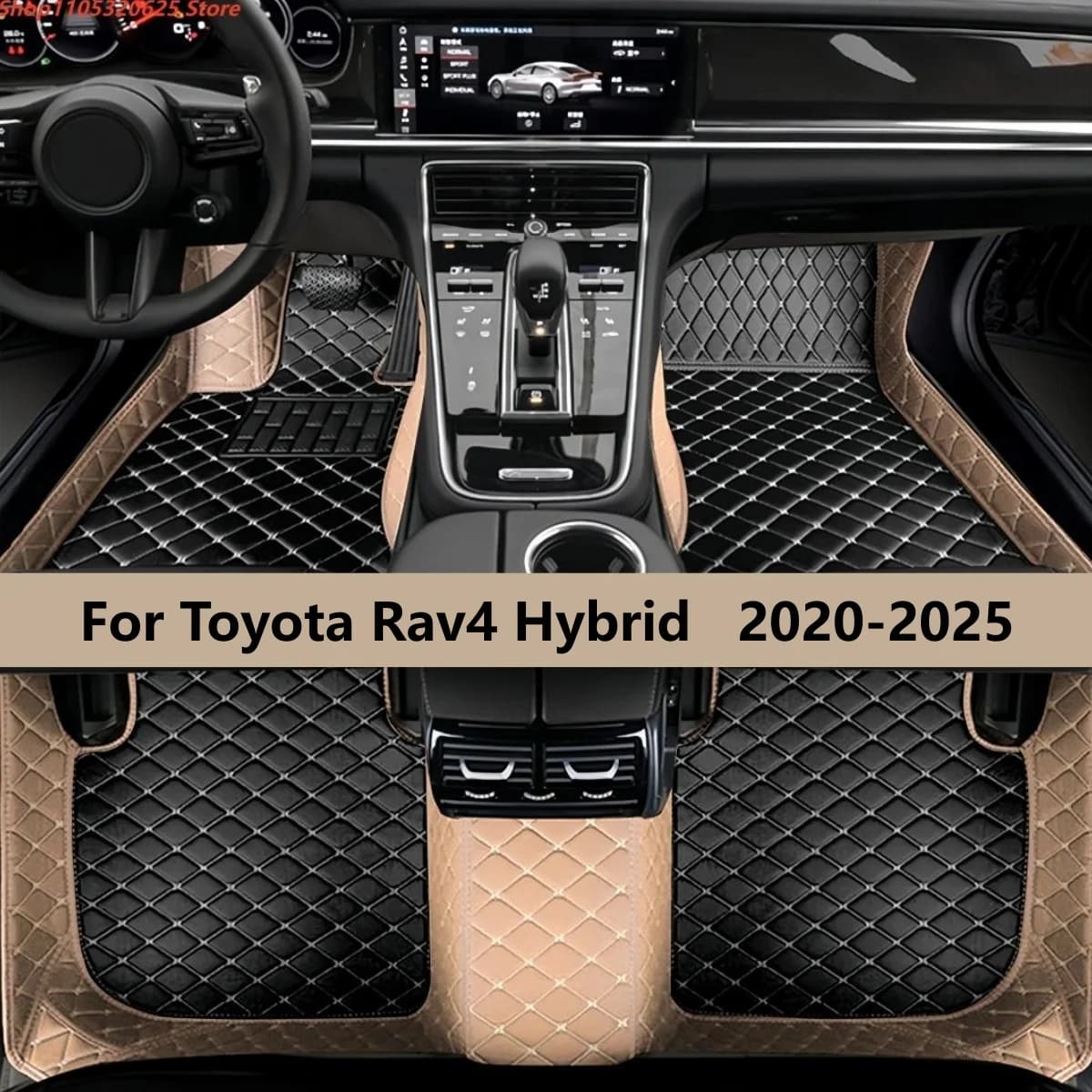 Car Floor Mats Fit For Toyota Rav 4 Rav4 Hybrid 2020 2021 2022 2023 2024 2025 Auto Carpets Pads Leather Vehicle Foot Matts Rugs