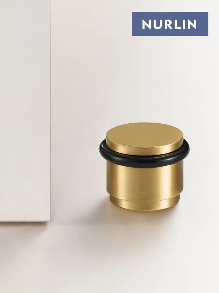 Nurlin Ottone Robusto Nuova struttura Fermaporta semplice per bagno Cancelli interni ed esterni Oro opaco Bronzo antico Nichel