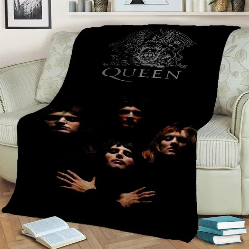 Coperta 3D Freddie Mercury Queen-Rock-Band, morbida coperta per la casa, la camera da letto, il divano, il picnic, il viaggio, l'ufficio, coperta per bambini