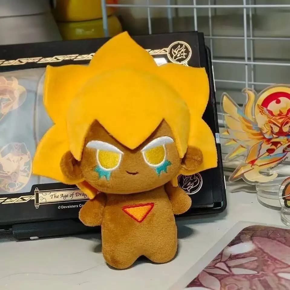 Peluche Anime Cookie Run Kingdom da 10 cm, Personaggi Golden Cheese Cookie, Giocattoli di Peluche Imbottiti, Ciondoli, Regalo di Compleanno e Natale