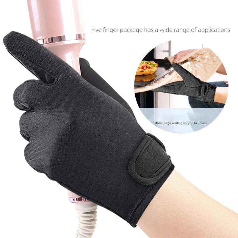 Guanti Protettivi Termoresistenti per Piastra e Arricciacapelli, 1/2 Pezzi, per lo Styling dei Capelli