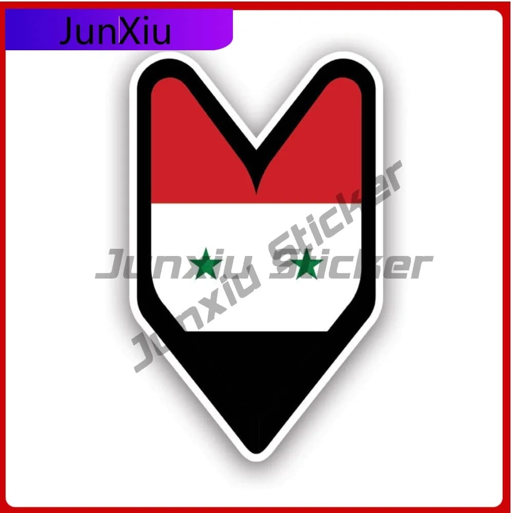 Syrian Driver Badge Sticker Waterproof Outdoor Cute Laptop Waterproof Vinyl Decal For Air Conditioners Outdoor Protection Unique