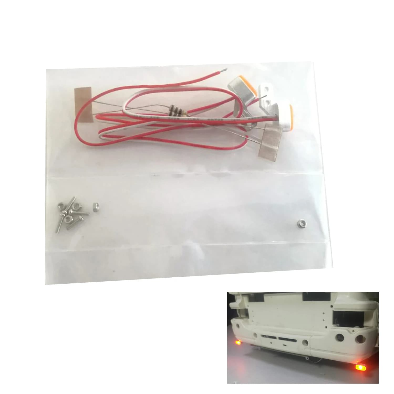 Grado Pezzo di Ricambio Indicatore Lampada Gonne Laterali Luce Led Per I Giocattoli Fai Da Te Lesu Tamiyaya 1/14 RC Trattore Camion Veicolo Th20295