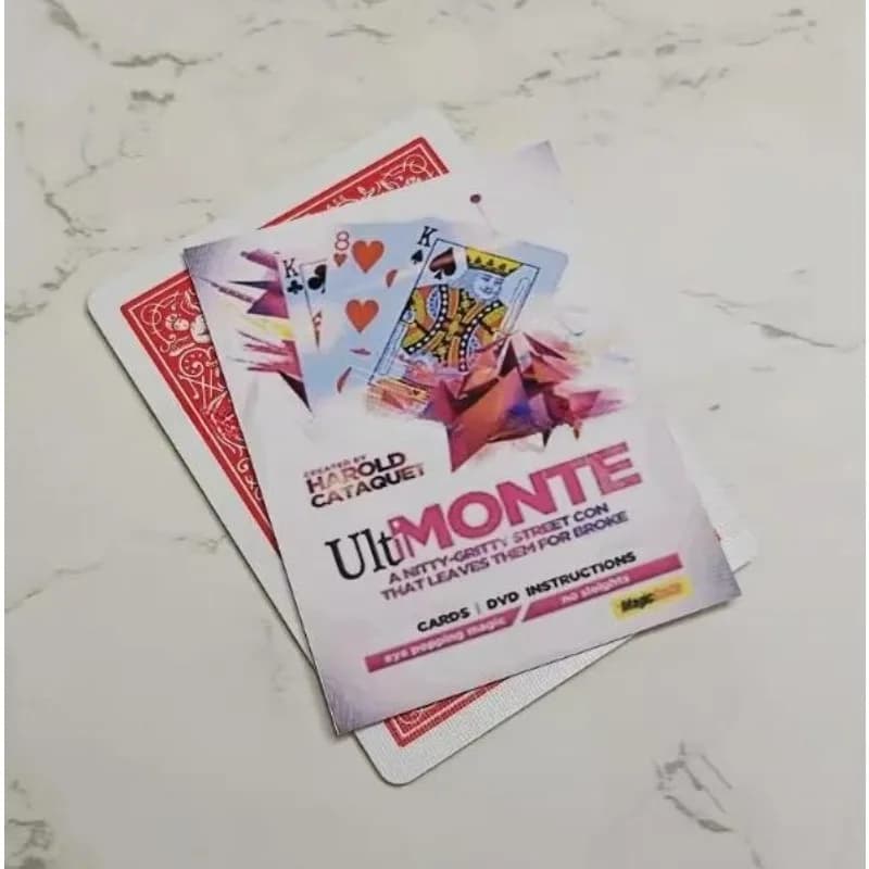 UltiMonte di Harold Cataquet Una carta visiva Miracolo Poker Mazzo Trucchi magici Espedienti Close Up Puntelli magici Mago Magia Illusion