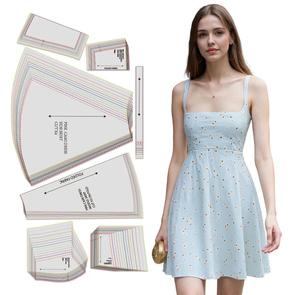 Modelli di cucito per abiti floreali da donna in 14 taglie US(00-24), kit da cucito per principianti per abbigliamento femminile