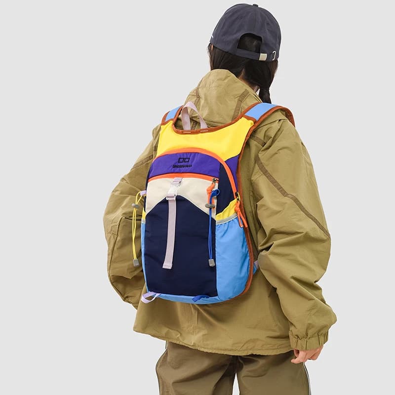 Nuovo Zaino da Viaggio alla Moda con Colori Contrastanti, Zaino per Escursionismo e Sport all'Aperto, Serie Colori Dopamina, Zaino Leggero per Ragazze