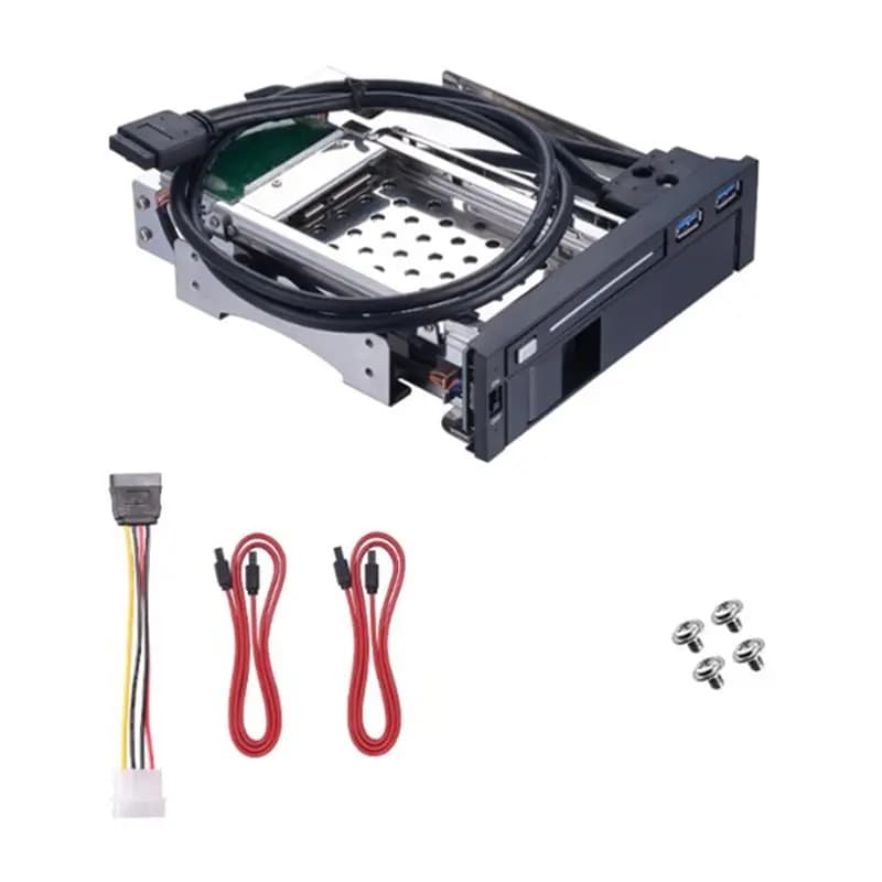 CJSD-Internal Dual Bay per Hard Disk SATA III HDD e SSD, Caddy Mobile Rack Enclosure Docking Station, Supporto USB 3.0 per 3.5\" 2.5\"