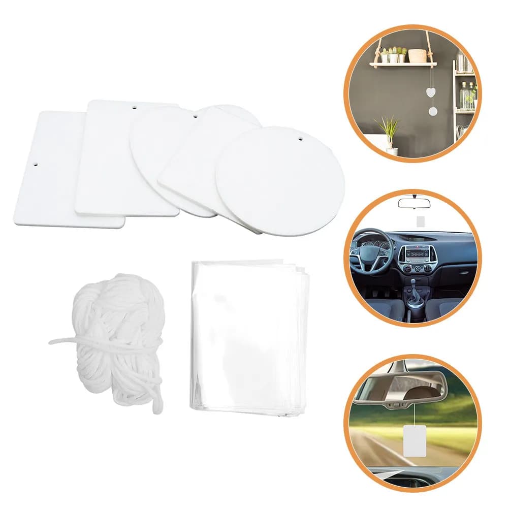 Set di 1 Deodorante per Auto in Feltro Premium Stampabile su Due Lati, Fragranza Profumata Facile da Usare