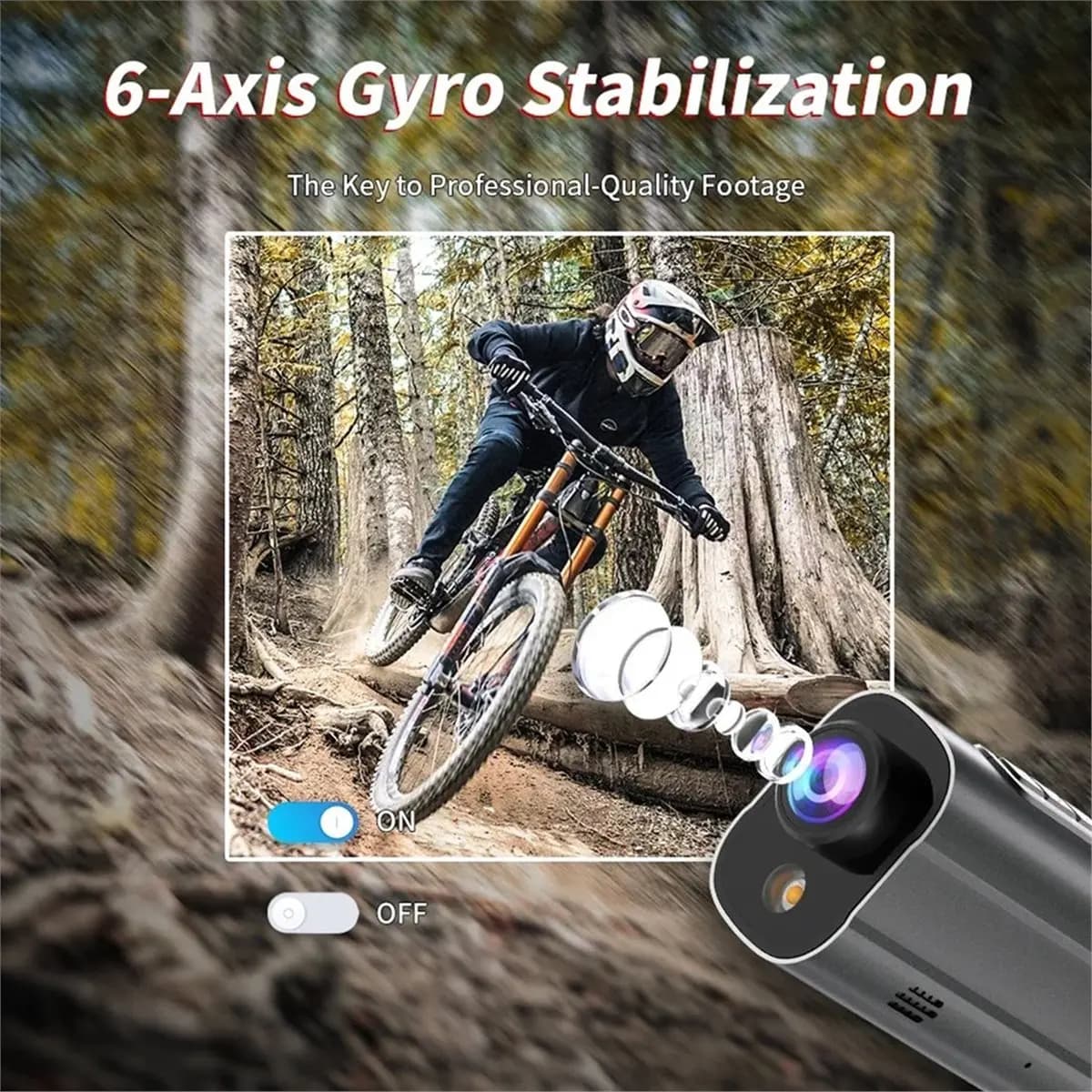 （2026 SUMMER）5K Action Camera Waterproof Sports Cameras Road Bike Motorcycle Helmet Camcorder EIS Anti Shake Drive Recorder No C