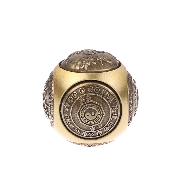 Cubo Antistress a Sei Facce con Quattro Benedizioni, Spinner in Ottone per Fortuna e Denaro, Giocattolo Antistress, Artigianato