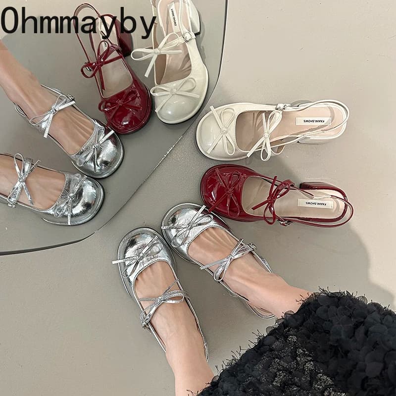 Women's Summer Sandals with Heel Thickness and Closed Toe, Elegant with Buckle and Butterfly Clasp, Elegant Shoes for Ladies