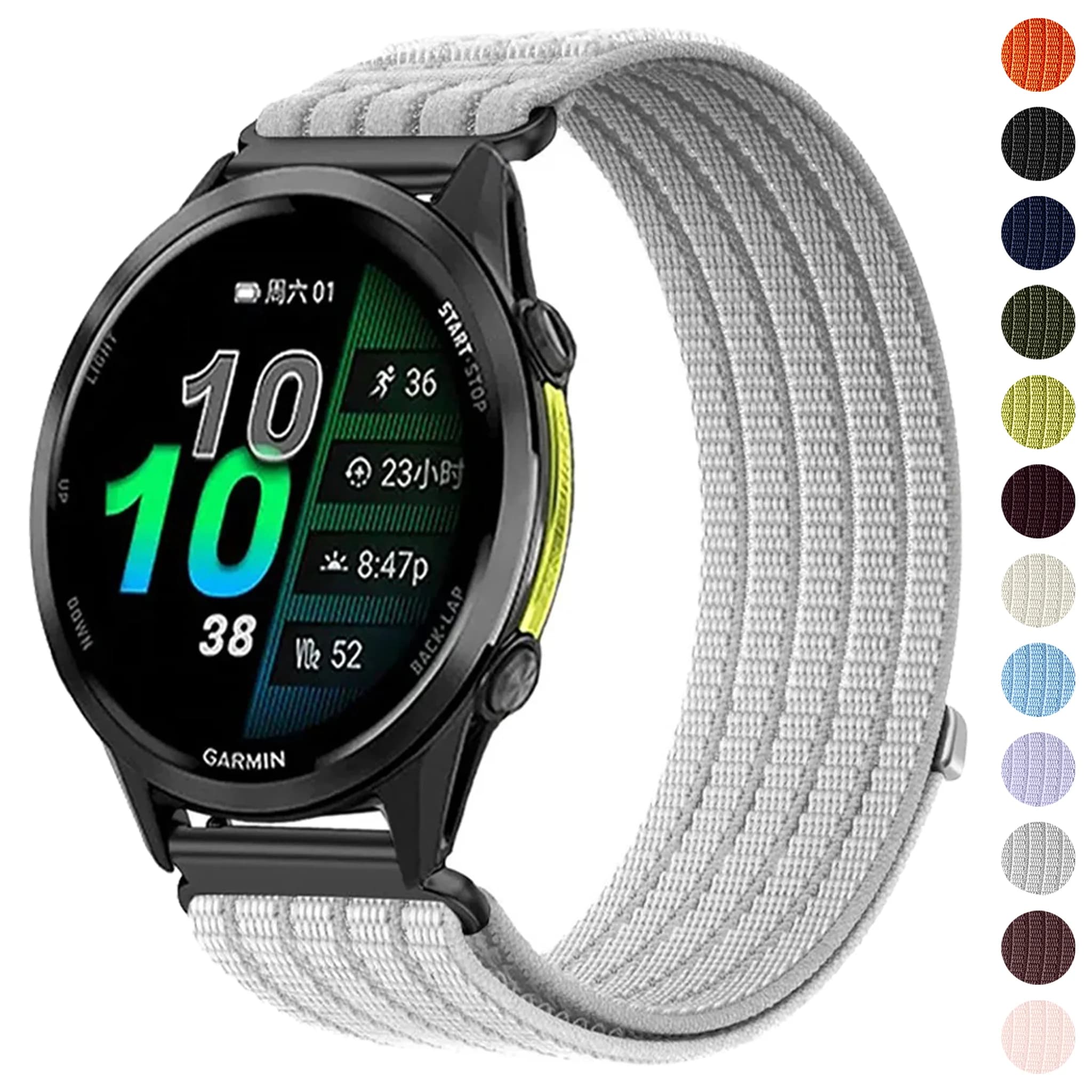 18/20/22mm Nylon Strap for Garmin Venu 4 3 3s Sq 2 Plus/Forerunner 170 70 970 570 265 255 165 645 Bracelet for Garmin Active 6 5