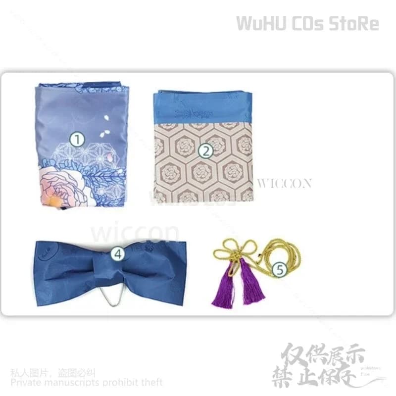 Costume Cosplay Anime My Happy Marriage, Abito Kimono Giapponese Blu Kawaii per Donna, Stile Lolita