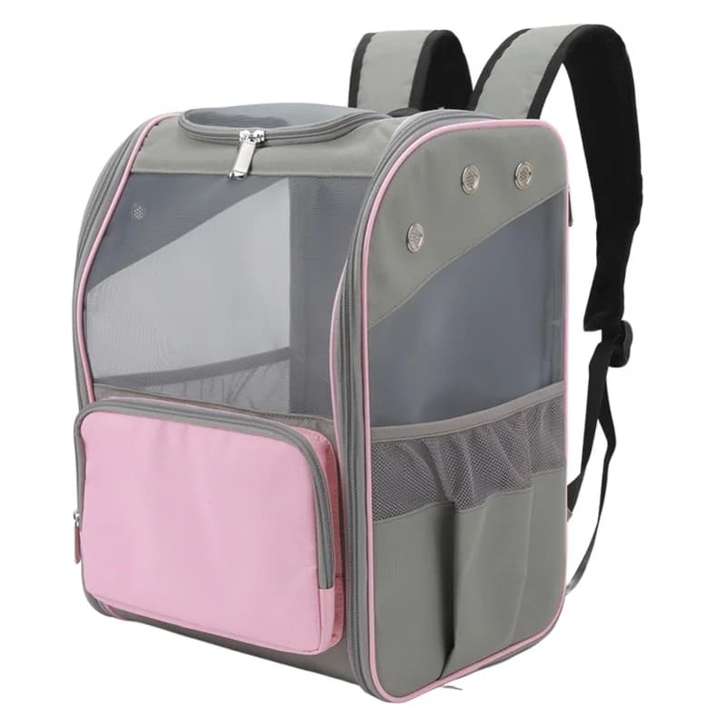 Pet Carrier Backpack Breathable Cat Dog Carrier Backpack Pet Backpack Bag For Hiking Travel Outdoor Hold Pets Up To 16.5Lbs Pink
