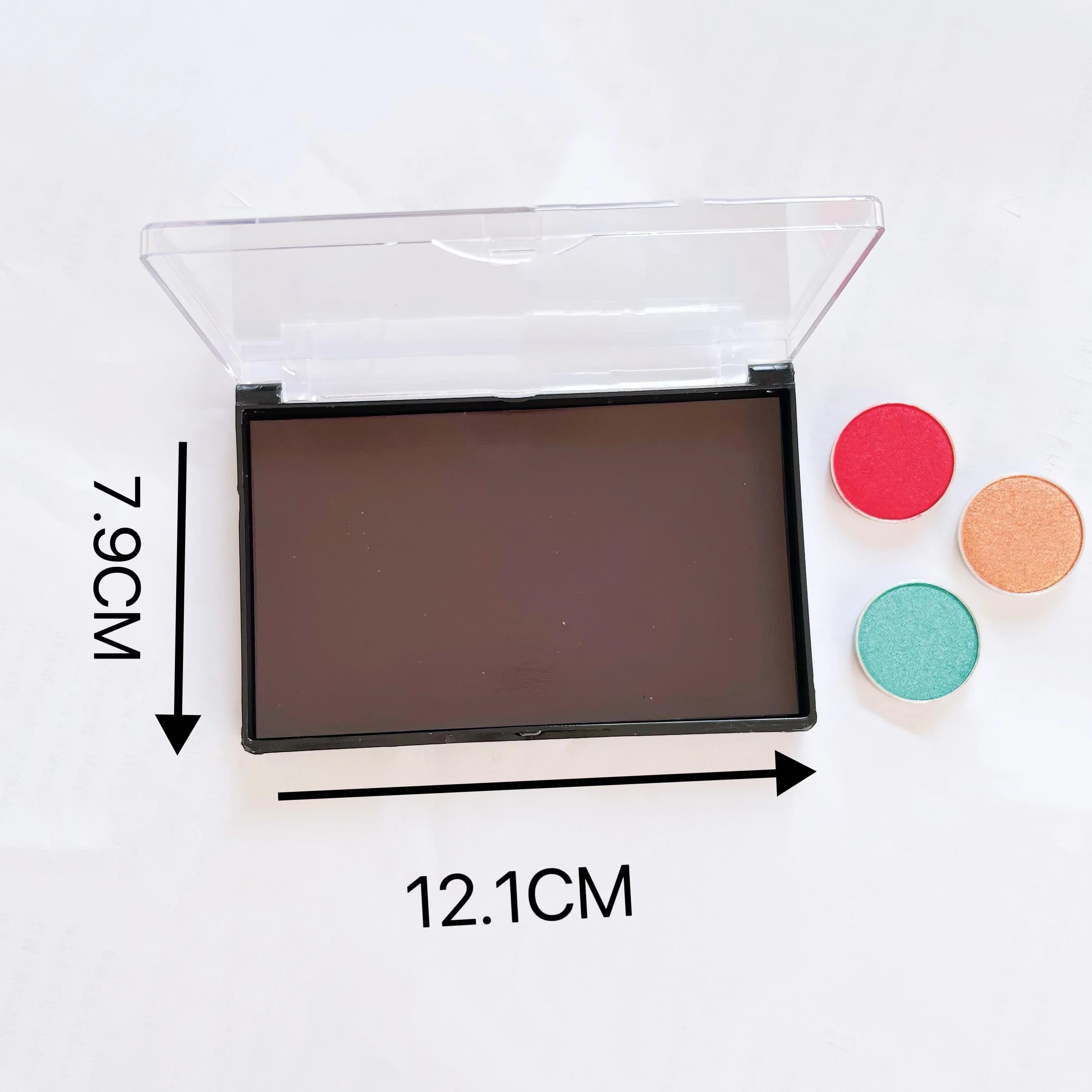 Palette Trucco Vuota in Plastica Magnetica Trasparente di Piccole Dimensioni, Leggera e Impermeabile