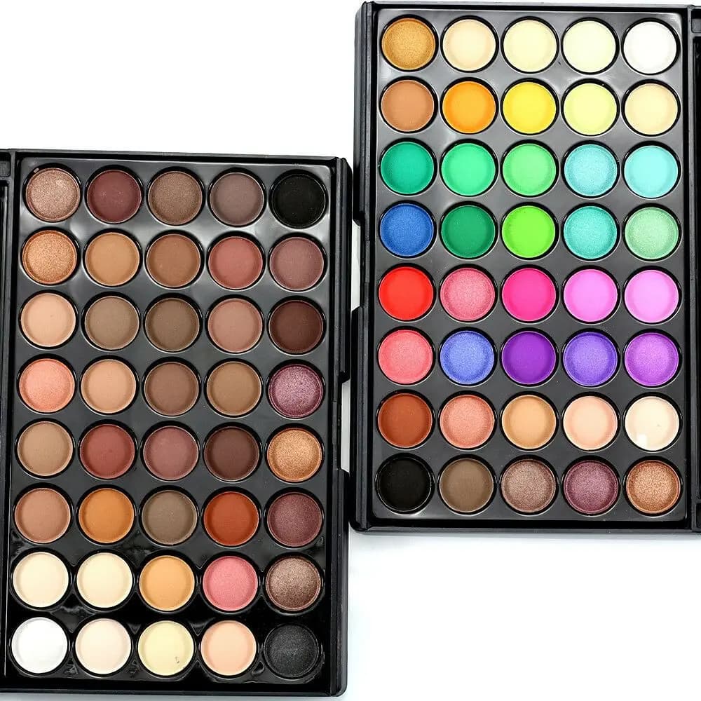 Palette Professionale di Ombretti Impermeabili 40 Colori, Mixer per Trucco Opaco e Shimmer