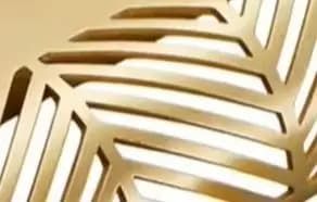 2 Pezzi Maniglia Dorata a Forma di Foglia per Porte e Cassetti di Mobili