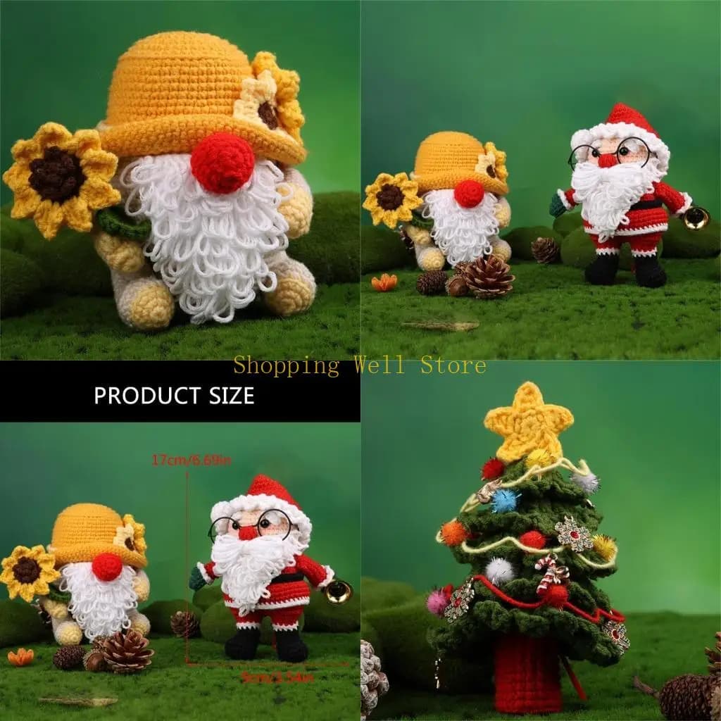KX 4B Faiy Crochet Croft Set uncinetto Natale COMPRENDI ACCHET CROCHET, filati, ago, istruzioni, accessori per