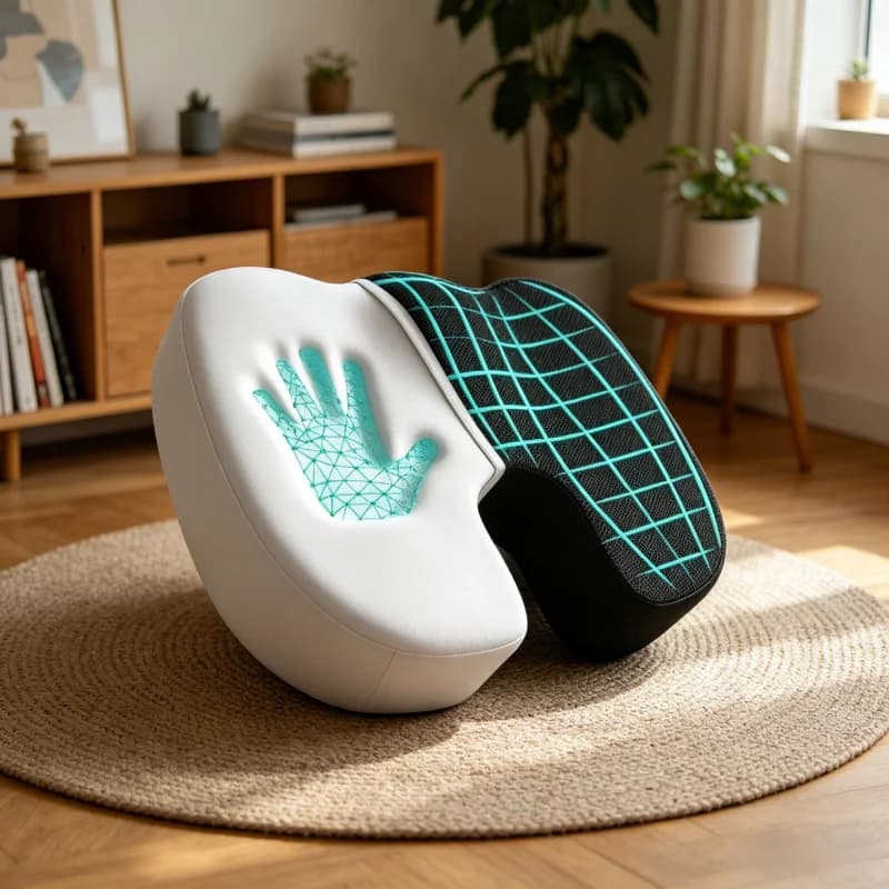Cuscino Ergonomico in Memory Foam per Seduta, Allevia il Dolore da Emorroidi e Coccige, per Ufficio, Studenti e Chi Siede a Lungo