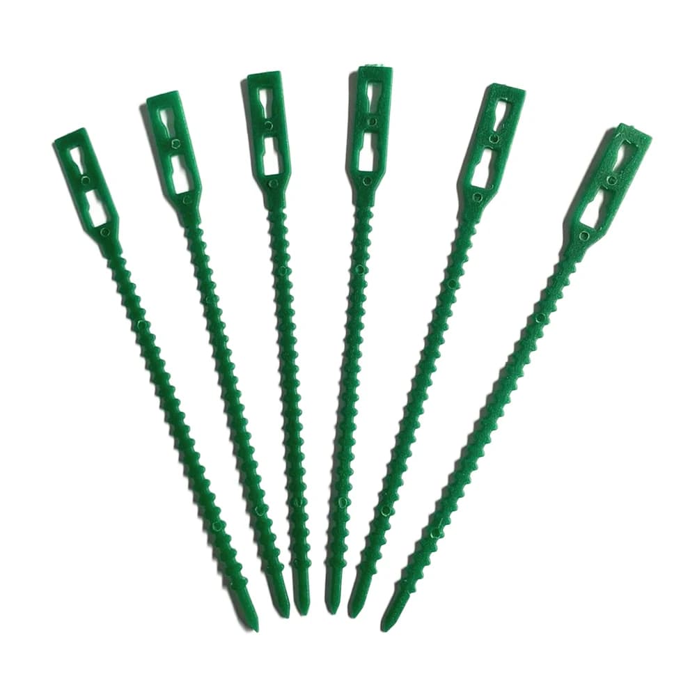 100 pezzi clip di supporto per arrampicata su vite filo floreale autobloccante fascette verdi accessori per piante con bloccaggio multifunzionale regolabile