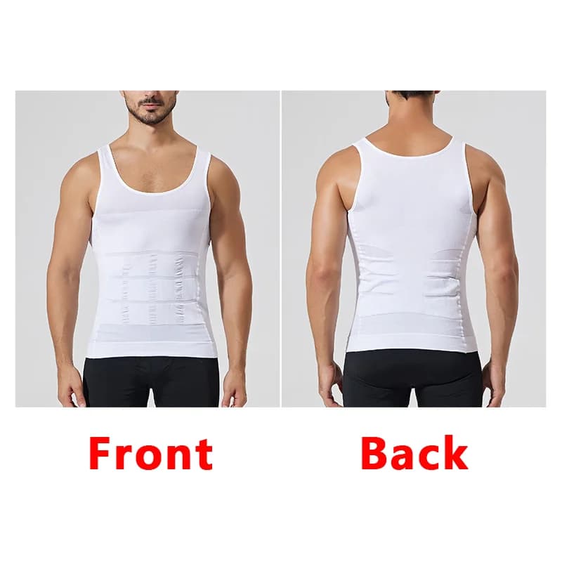 Canotta Modellante Uomo Contenitiva Senza Cuciture, Gilet Dimagrante a Compressione, Sottoveste Modellante per Pancia e Vita, per Perdita di Peso