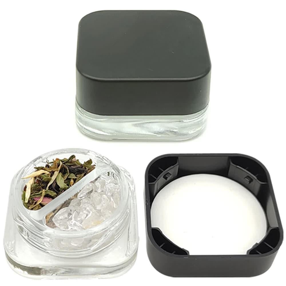 20pcs 9ML barattolo di trucco cosmetico bottiglie di vetro trasparente 1/2 vasetti contenitore di crema custodia per balsamo per le labbra viso Nail Arts