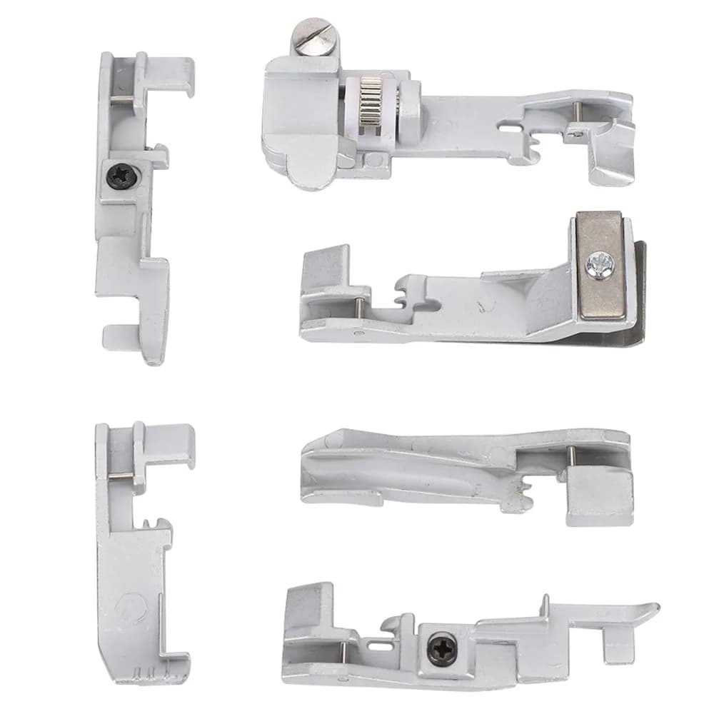 6 pezzi piedino in lega di zinco set compatibile multifunzione overlock macchina piedino durevole per SINGER 14U 14CG754 14SH654