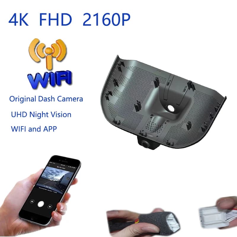 4K Plug And Play Per Toyota BZ3X 2025 Videoregistratore per auto Wifi DVR Dash Cam Telecamera FHD 2160P Visione notturna grandangolare